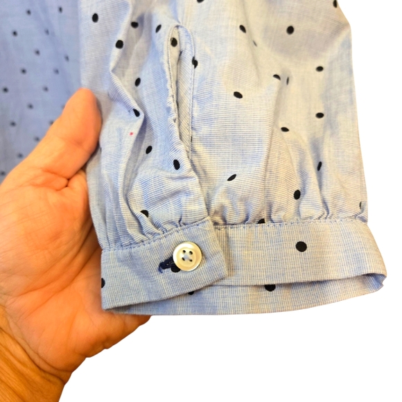 Talbots Cotton Feminine Popover-Dot Top Feminine Cottage Preppy Core Size: XL/P - Picture 6 of 12